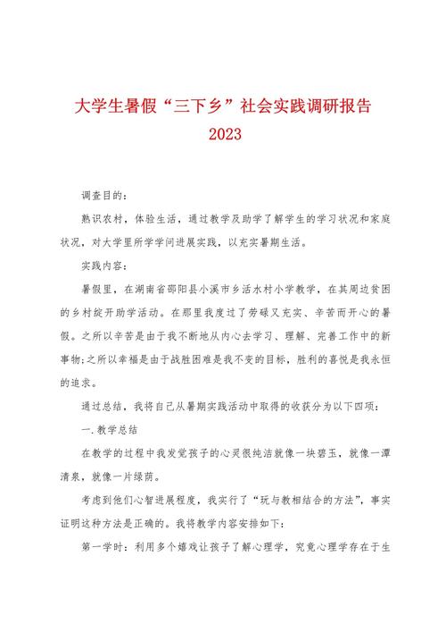 下乡调研报告(图1)